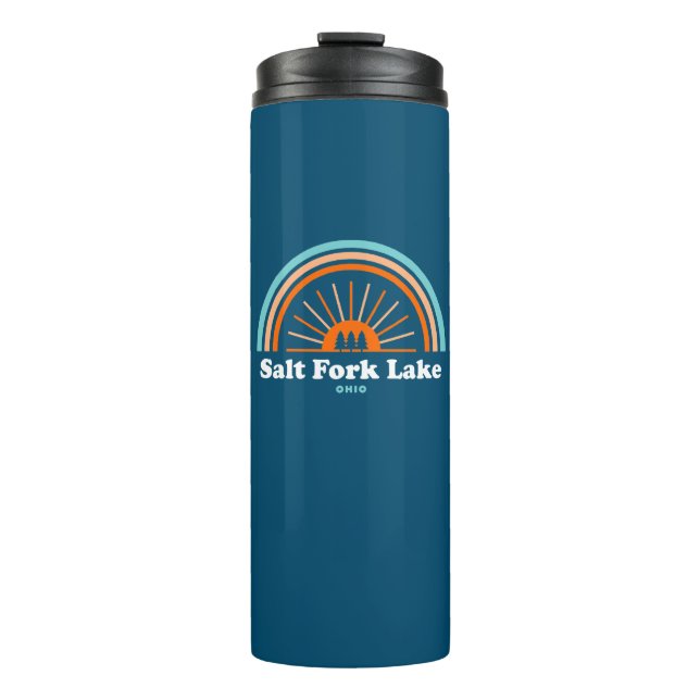 Salt Fork Lake Ohio Rainbow Thermal Tumbler (Front)