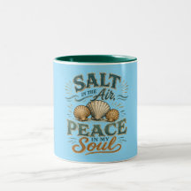Salt in the Air Seashell Mug Teal