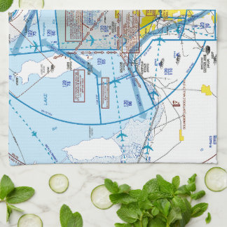 Salt Lake City Flyway Chart Kitchen Towel