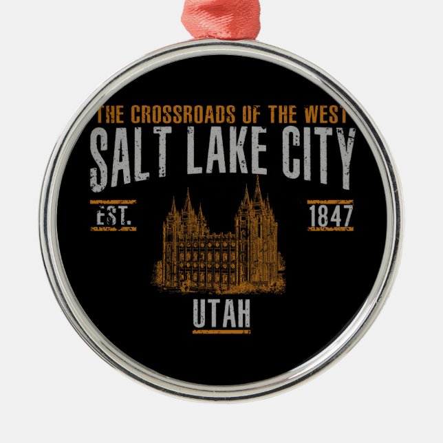 Salt Lake City Metal Ornament (Front)