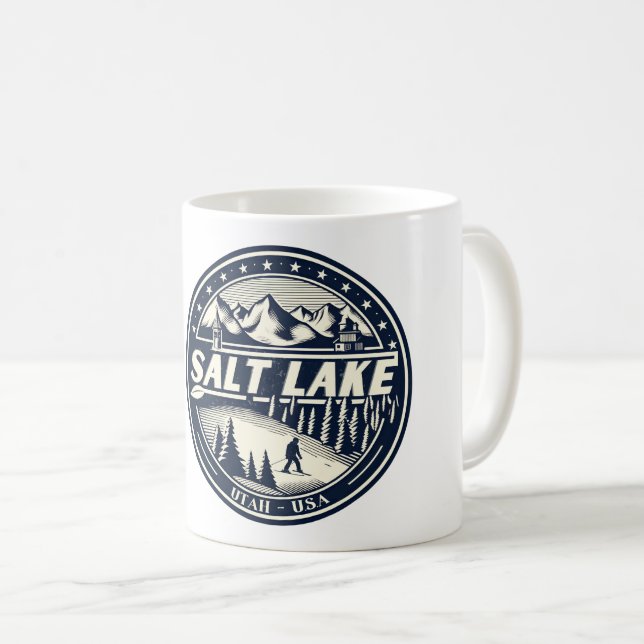 Salt Lake City Ski Resorts Utah skking gifts Coffee Mug (Front Right)