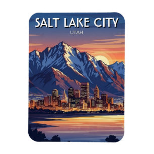 Salt Lake City Skyline Utah Magnet