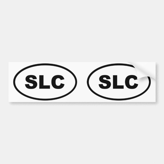 Salt Lake City SLC oval Bumper Sticker (Front)