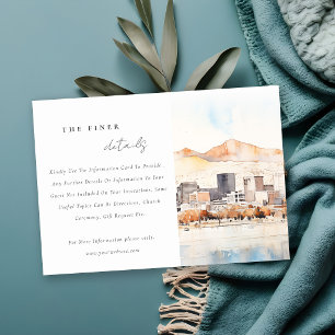 Salt Lake City Utah Landscape Wedding Details Enclosure Card