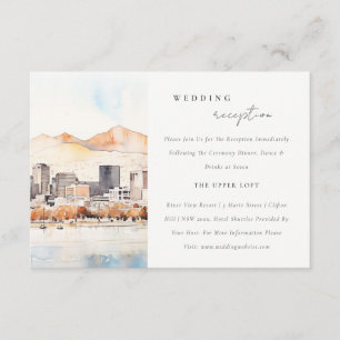 Salt Lake City Utah Landscape Wedding Reception Enclosure Card