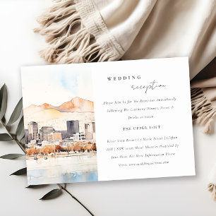 Salt Lake City Utah Landscape Wedding Reception Enclosure Card