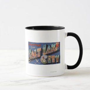 Salt Lake City, Utah - Large Letter Scenes 2 Mug