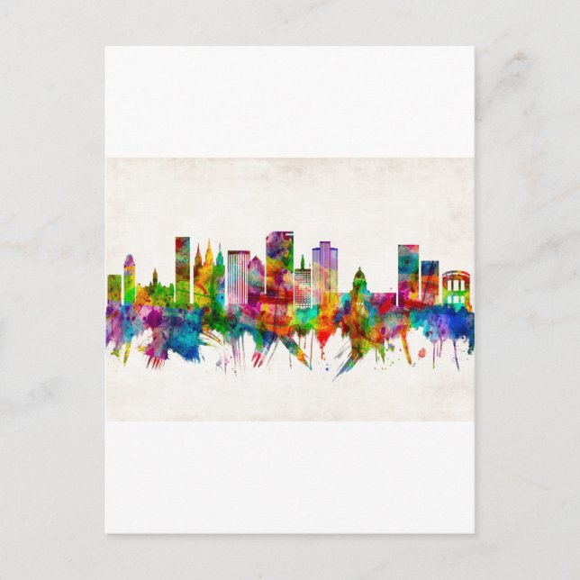 Salt Lake City Utah Skyline Invitation Postcard (Front)
