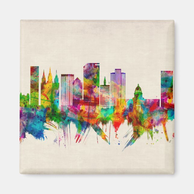 Salt Lake City Utah Skyline Magnet (Front)