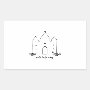 salt lake city utah temple simple modern sticker