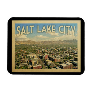 Salt Lake City Utah Vintage Travel Magnet