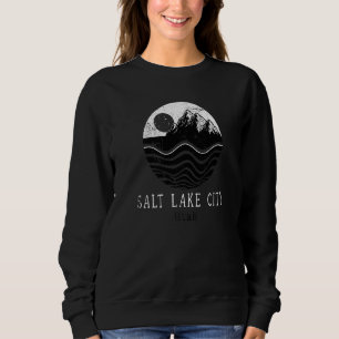 Salt Lake City Vintage Mountains Hiking Camping Ut Sweatshirt