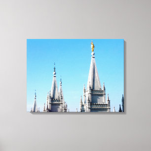 salt lake temple angel moroni lds mormon canvas print