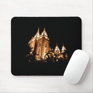 Salt Lake Temple at Night Mouse Pad