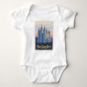 Salt Lake Temple Salt Lake City, Utah Baby Bodysuit
