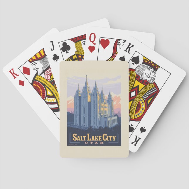Salt Lake Temple | Salt Lake City, Utah Playing Cards (Back)