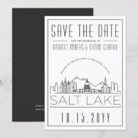 Salt Lake Wedding | Stylized Skyline Save the Date