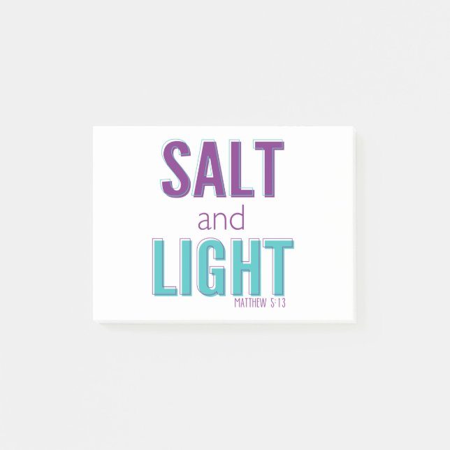 Salt & Light - Matthew 5:13 tealpurple Post-it Notes (Front)