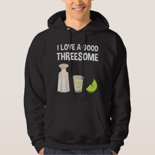 Salt Lime Tequila Threesome Bartender Bar Drink Hoodie