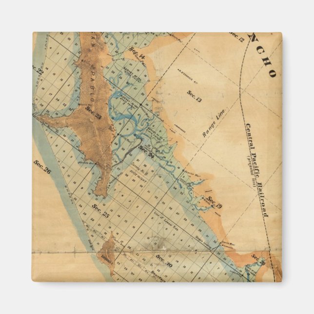 Salt marsh and tide lands map magnet (Front)