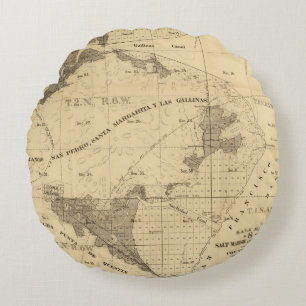 Salt marsh and tide lands round pillow