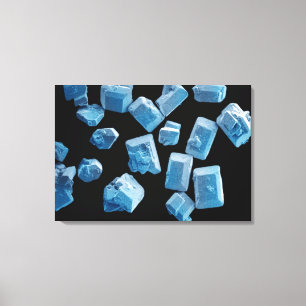 Salt (NaCl) crystals Canvas Print