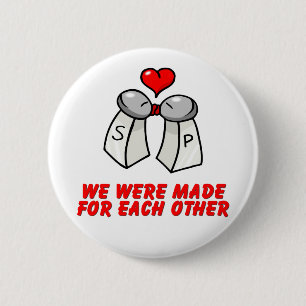 Salt & Pepper 2 Inch Round Button