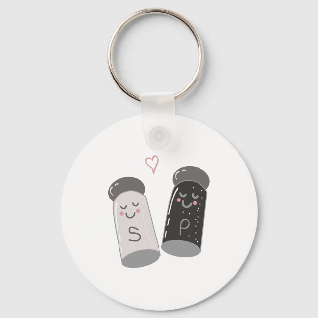 Salt & Pepper Keychain (Front)