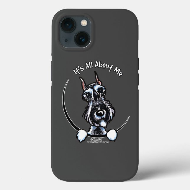 Salt Pepper Schnauzer Its All About Me Solid Case-Mate iPhone Case (Back)