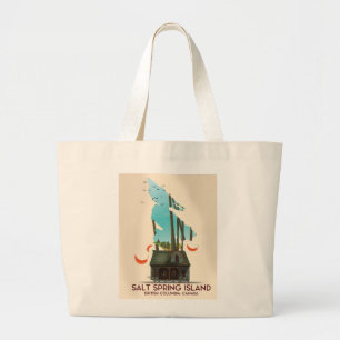Salt Spring Island British Columbia Canada Large Tote Bag