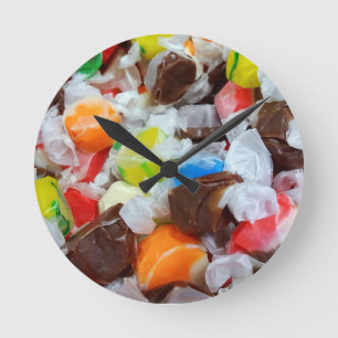 Salt Water Taffy Round Clock