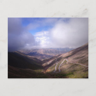 Salta Mountain Serpentine Road With Low Clouds Postcard