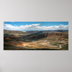 Salta Serpentine Road And Salt Flats In Distance Poster