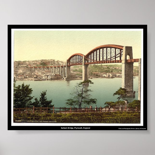 Saltash Bridge, Plymouth, England Poster (Front)