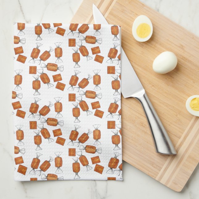 Salted Caramel Candy Candies Sweets Candymaking Kitchen Towel (Quarter Fold)
