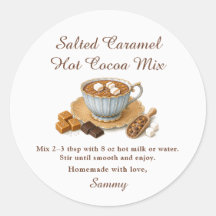Salted Caramel Hot Cocoa Mix Gift Label