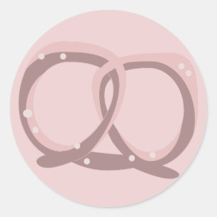 Salted Pretzel Twist Birthday Party  Classic Round Sticker