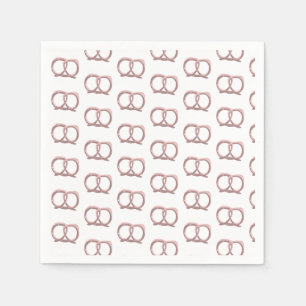 Salted Pretzel Twist Pattern Party   Napkin