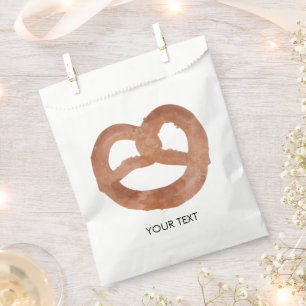 Salted Soft Pretzel Custom Text Favour Bag