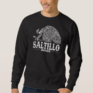 Saltillo Mexico Eagle Retro Vintage Distressed Sweatshirt