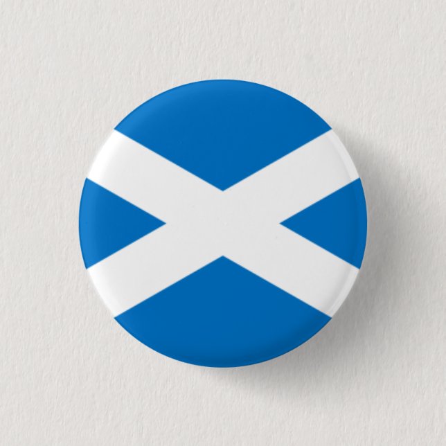 Saltire Badge 1 Inch Round Button (Front)
