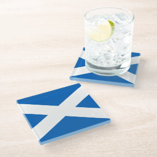 Saltire ~ Flag of Scotland Glass Coaster