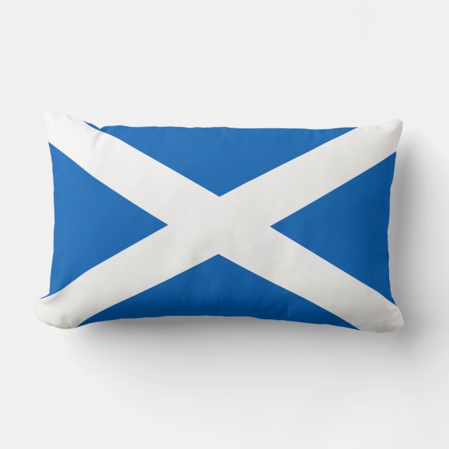 Saltire ~ Flag of Scotland Lumbar Pillow (Front)