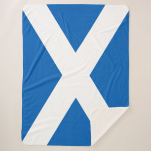 Saltire ~ Flag of Scotland Sherpa Blanket