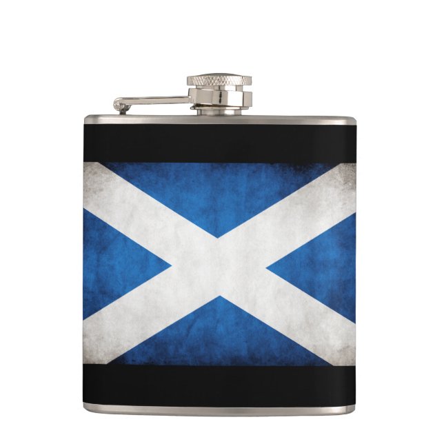 Saltire - Scottish Flag Hip Flask (Front)