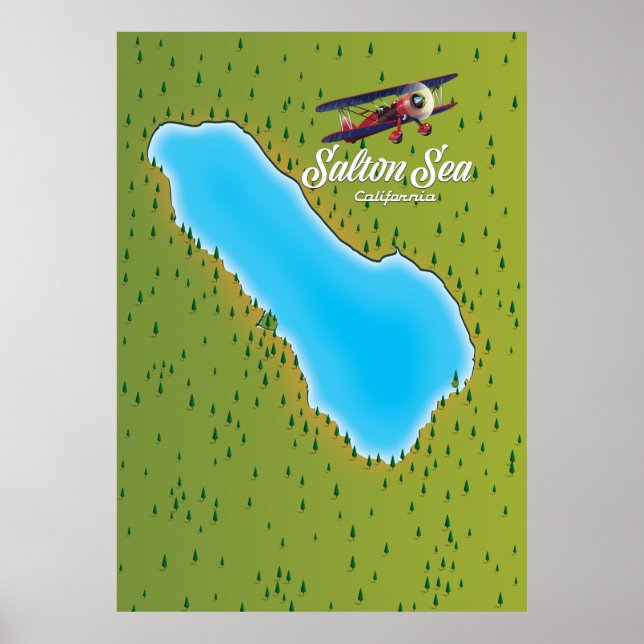 Salton Sea California USA map Poster (Front)