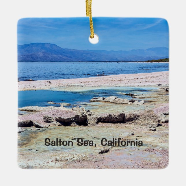 Salton Sea Ceramic Ornament (Front)