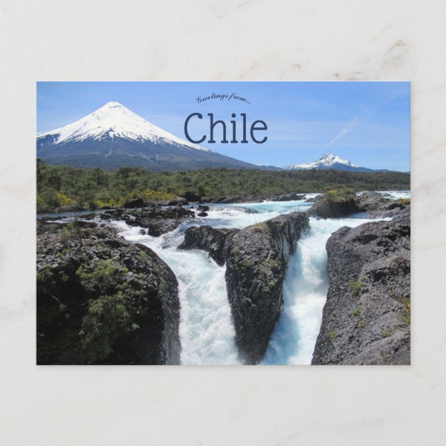 Saltos del Rio Petrohué Chile Postcard (Front)