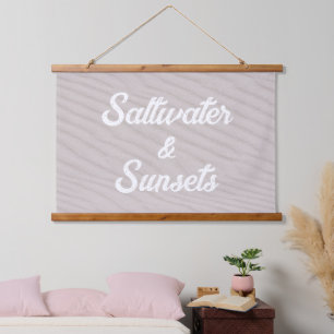 Saltwater and Sunsets Beach Home Cottage Decor Hanging Tapestry
