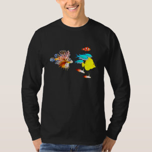 Saltwater Aquarium Lionfish Clownfish Yellow Tang  T-Shirt